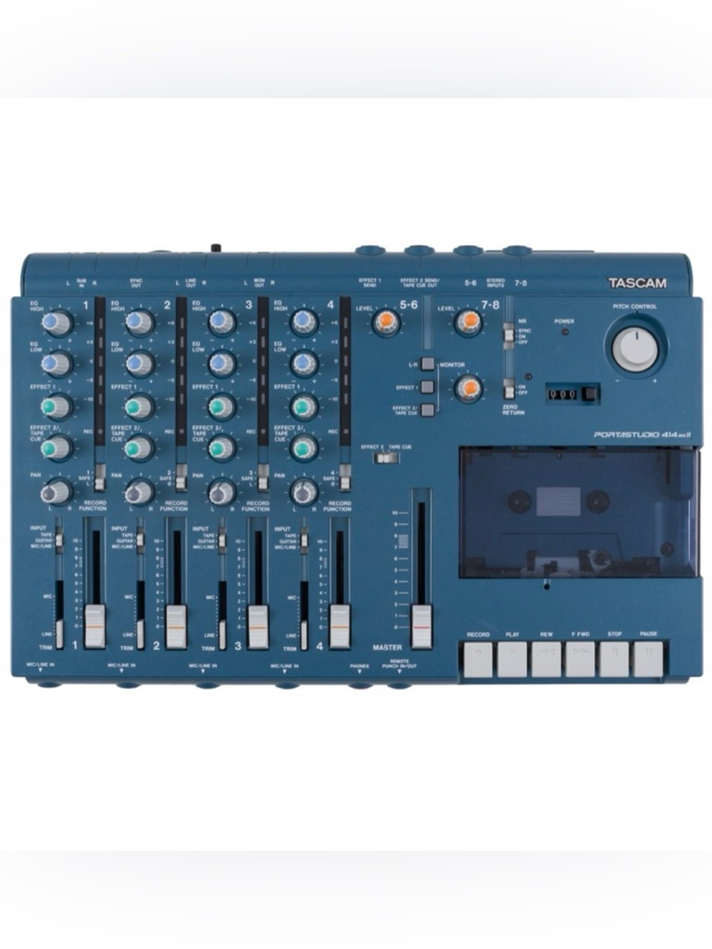 TASCAM Portastudio 414MKII Cassette Mixer Recorder - Blue